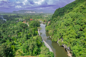 High angle shot taken by drone.