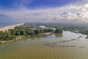 High angle shot taken by drone.