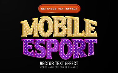 Mobile espost editable text effect