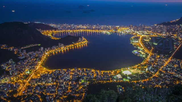 An above image of Lagoa lagoon area of Rio de Janeiro