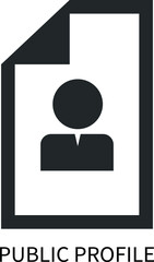 Public Profile icon vector 