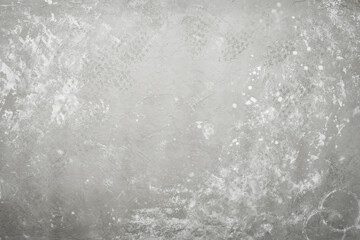 Gray concrete old background. Top view. Free copy space.