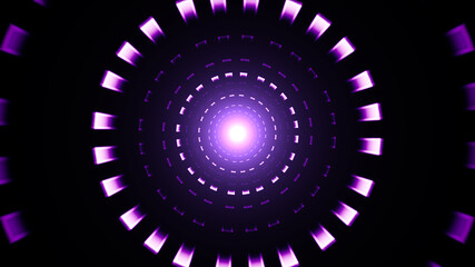 Shining Purple Multiple Circular Lamps