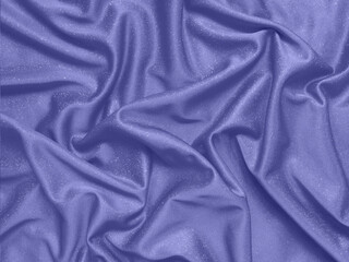 Shiny purple blue crumpled fabric texture background