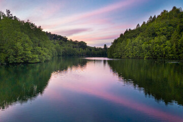 lake and mountains