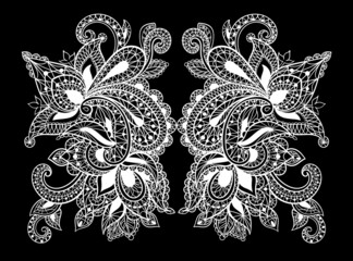 Chic lace patterns on black