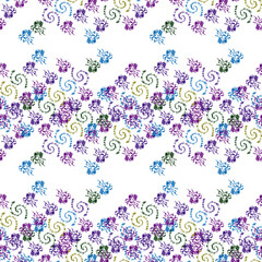 Shibori. Orchid Smoke Fashion Abstract . Tie dye patterns Batik brush seamless and repeat pattern design. Spiral Acrylic Illustration Pattern- 480.