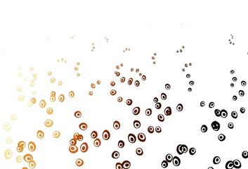 Light Orange vector pattern with spheres.