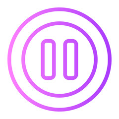 pause button gradient icon