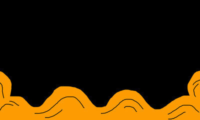black background with waves below