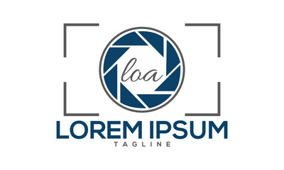 Unique camera photography logo Modern and minimalist vector and abstract logo