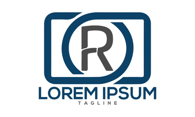 Unique camera photography logo Modern and minimalist vector and abstract logo