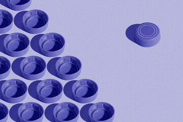 One commander all. Plastic bottle caps pattern, very peri color 2022