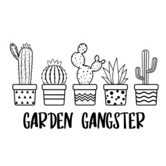 garden gangster logo inspirational quotes typography lettering design