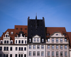 Architektur auf dem Marktplatz in Leipzig