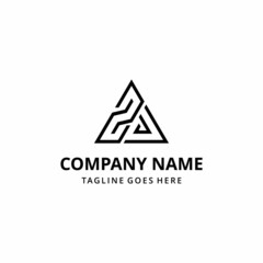 Creative modern abstract illustration initials triangle shape Z D
geometric logo design sign 