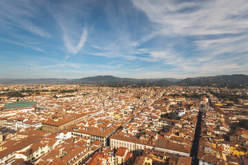 High view from Firenze, Tuscany, Italy.