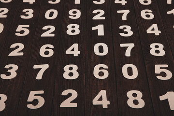 Background of numbers. from zero to nine. Numbers texture. Finance data concept. Matematic....