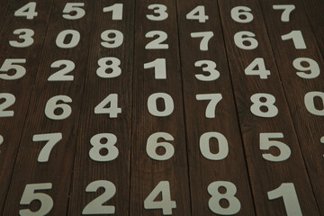 Background of numbers. from zero to nine. Numbers texture. Finance data concept. Matematic....