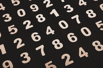 Background of numbers. from zero to nine. Numbers texture. Finance data concept. Matematic....
