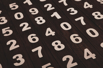 Background of numbers. from zero to nine. Numbers texture. Finance data concept. Matematic....