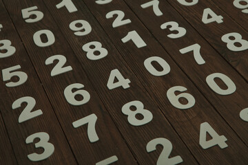 Background of numbers. from zero to nine. Numbers texture. Finance data concept. Matematic....