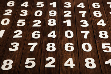 Background of numbers. from zero to nine. Numbers texture. Finance data concept. Matematic....