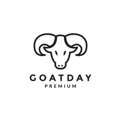 line head goat pygmy logo symbol icon vector graphic design illustration idea creative