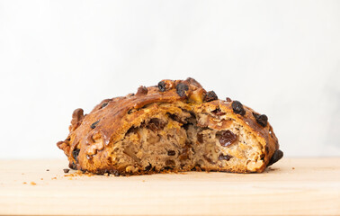 Home made Pan co' Santi, traditional sweet bread from Siena, Tuscany, Italy