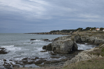 Fototapeta na wymiar Le littoral à Préfailles