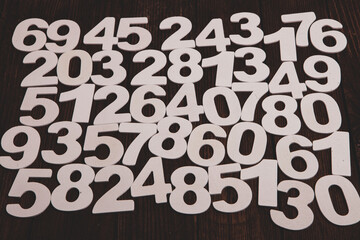 Background of numbers. from zero to nine. Numbers texture. Finance data concept. Matematic. Seamless pattern with numbers. financial crisis concept. Business success.