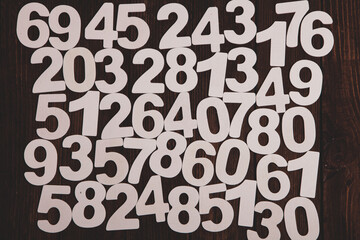 Background of numbers. from zero to nine. Numbers texture. Finance data concept. Matematic....