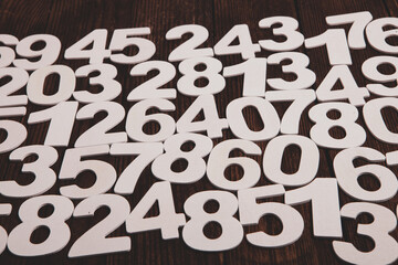 Background of numbers. from zero to nine. Numbers texture. Finance data concept. Matematic. Seamless pattern with numbers. financial crisis concept. Business success.