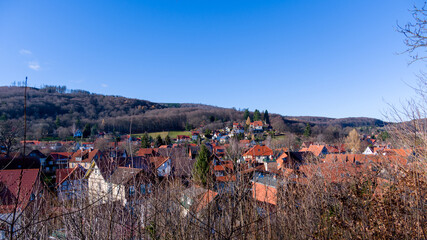 Blick über Ilsenburg(Harz) im Dezember Sonnenschein