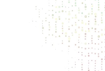 Light Green, Red vector background with rectangles.