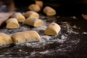 Fototapeta na wymiar Home cooking - baking mushroom pastries