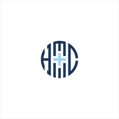 letter h m c logo vector template health