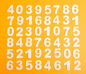 Background of numbers. from zero to nine. Numbers texture. Finance data concept. Matematic. Seamless pattern with numbers. financial crisis concept. Business success.