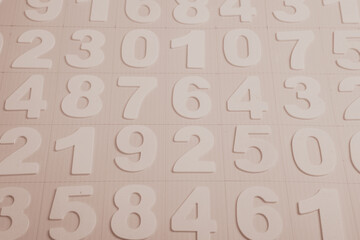 Background of numbers. from zero to nine. Numbers texture. Finance data concept. Matematic. Seamless pattern with numbers. financial crisis concept. Business success.