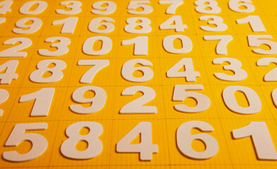 Background of numbers. from zero to nine. Numbers texture. Finance data concept. Matematic....