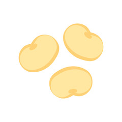 Soybean cartoon vector. Soybean logo design. Soybean on white background.