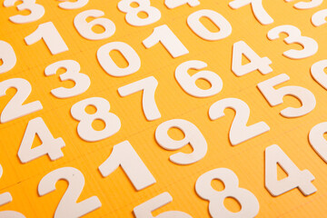 Background of numbers. from zero to nine. Numbers texture. Finance data concept. Matematic....