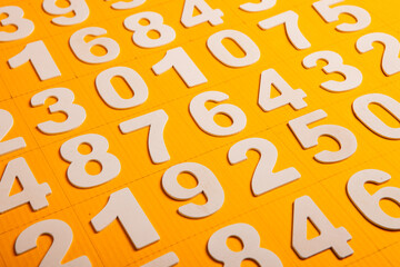 Background of numbers. from zero to nine. Numbers texture. Finance data concept. Matematic....
