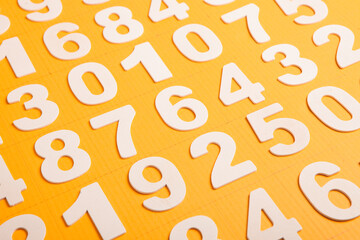 Background of numbers. from zero to nine. Numbers texture. Finance data concept. Matematic....