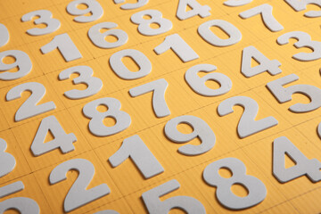 Background of numbers. from zero to nine. Numbers texture. Finance data concept. Matematic. Seamless pattern with numbers. financial crisis concept. Business success.