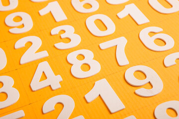 Background of numbers. from zero to nine. Numbers texture. Finance data concept. Matematic....