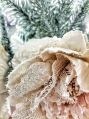 Christmas decorations for the Christmas tree, decorative flowers, eco toys for the Christmas tree