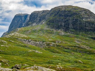 View of Bitihorn mountain in Norway