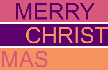 Merry Christmas, text on shades of color of the year. 
Tricolor background.