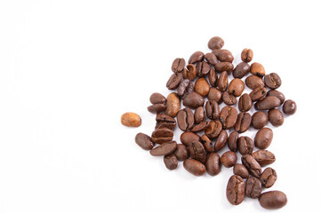 coffee beans isolated on white